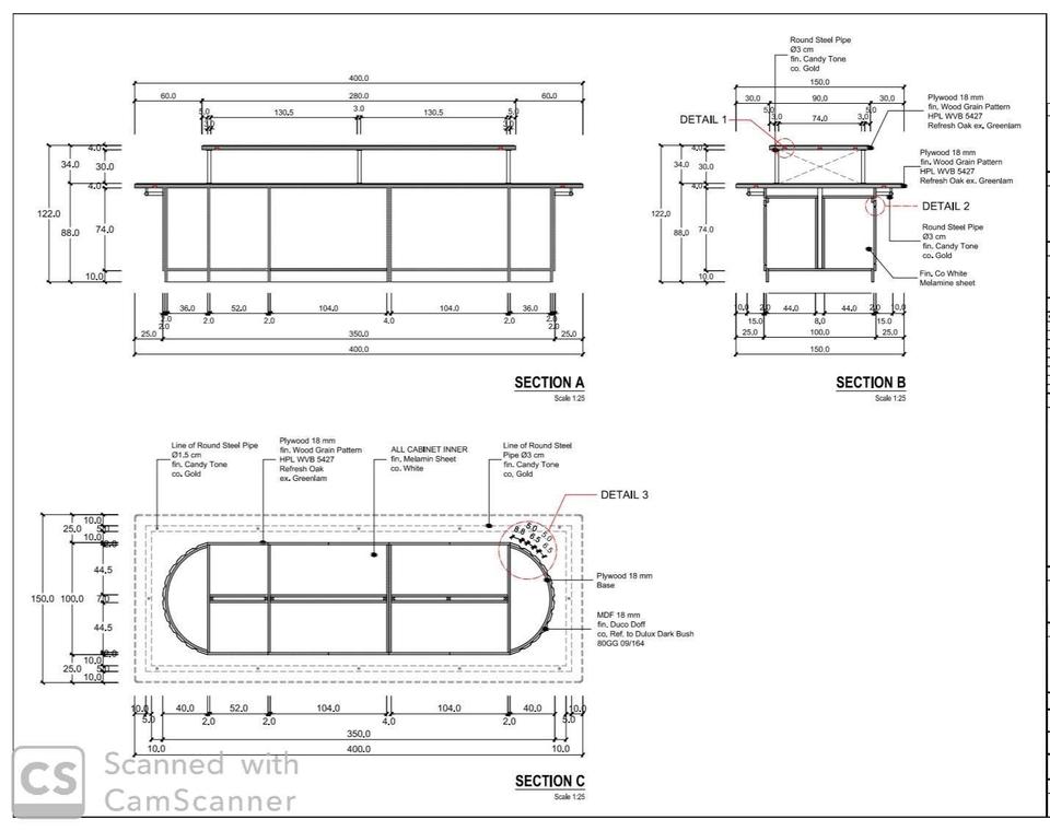 Shop Drawing Gambar Kerja Potongan Restoran - KibrisPDR