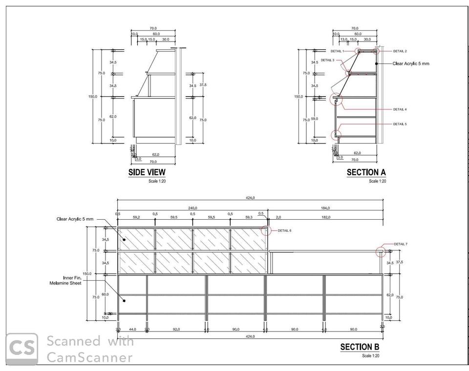 Detail Shop Drawing Gambar Kerja Potongan Restoran Nomer 2