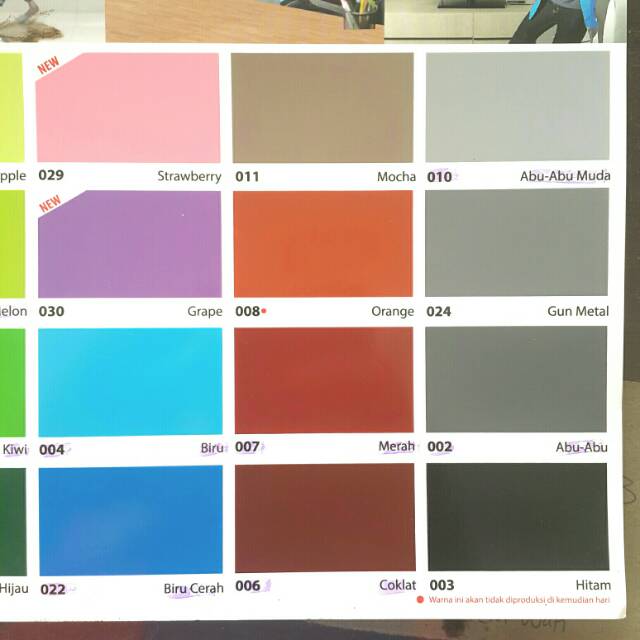 Detail Warna Cat No Drop Hijau Nomer 45