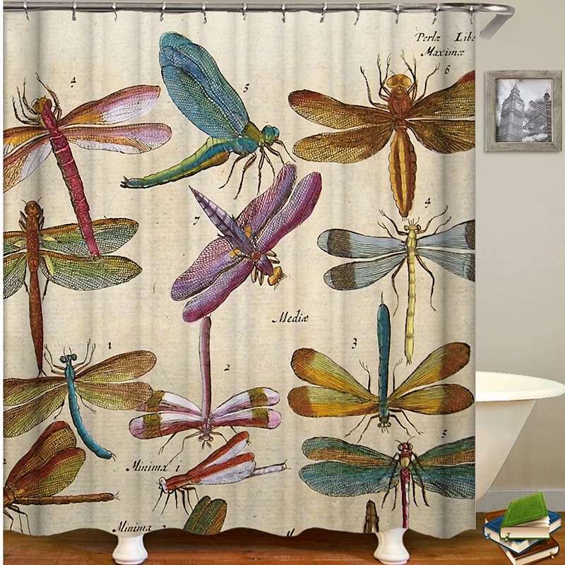 Detail Shower Curtains Dragonfly Nomer 58