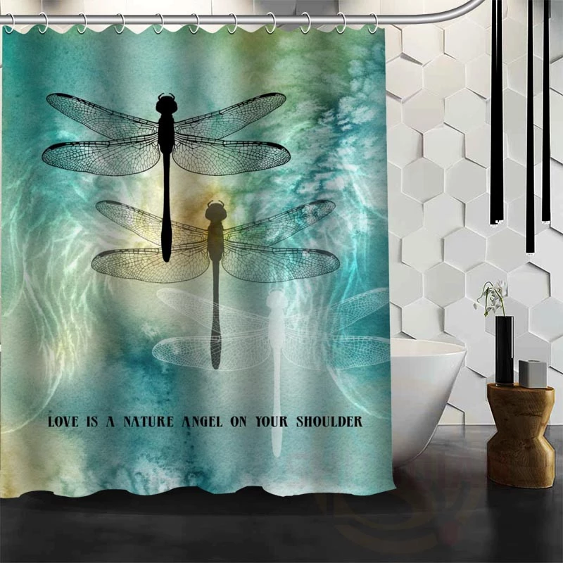 Detail Shower Curtains Dragonfly Nomer 60