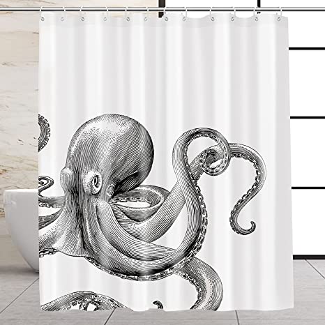 Detail Shower Curtains Octopus Nomer 11