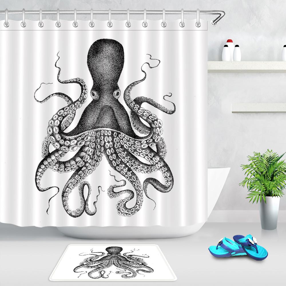 Detail Shower Curtains Octopus Nomer 23