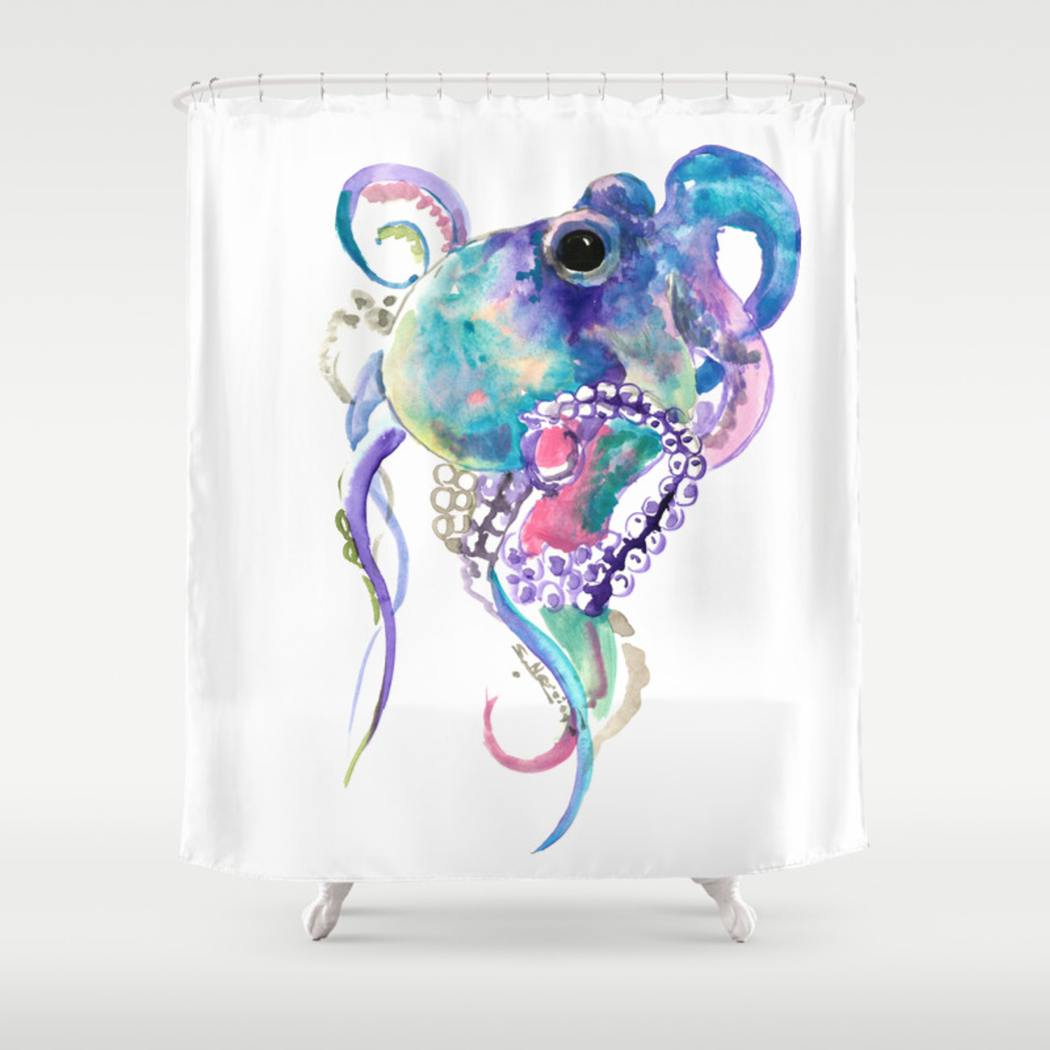 Detail Shower Curtains Octopus Nomer 27