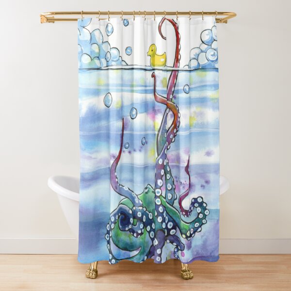 Detail Shower Curtains Octopus Nomer 30
