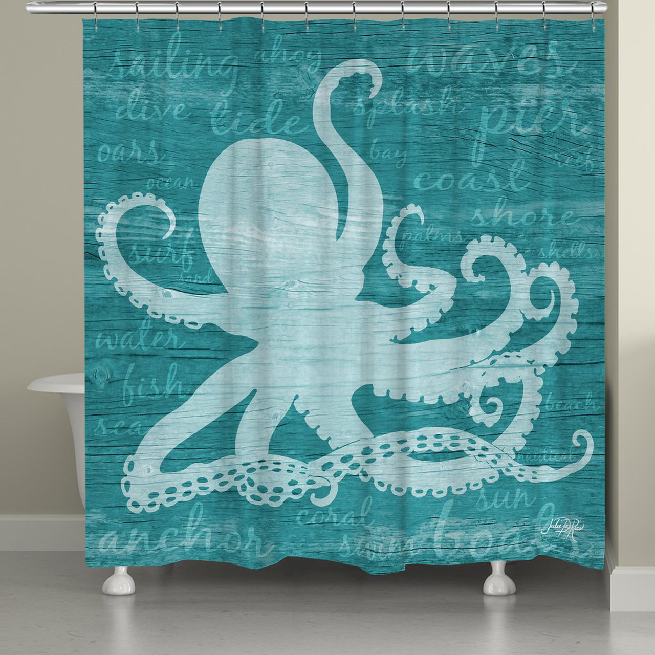 Detail Shower Curtains Octopus Nomer 36