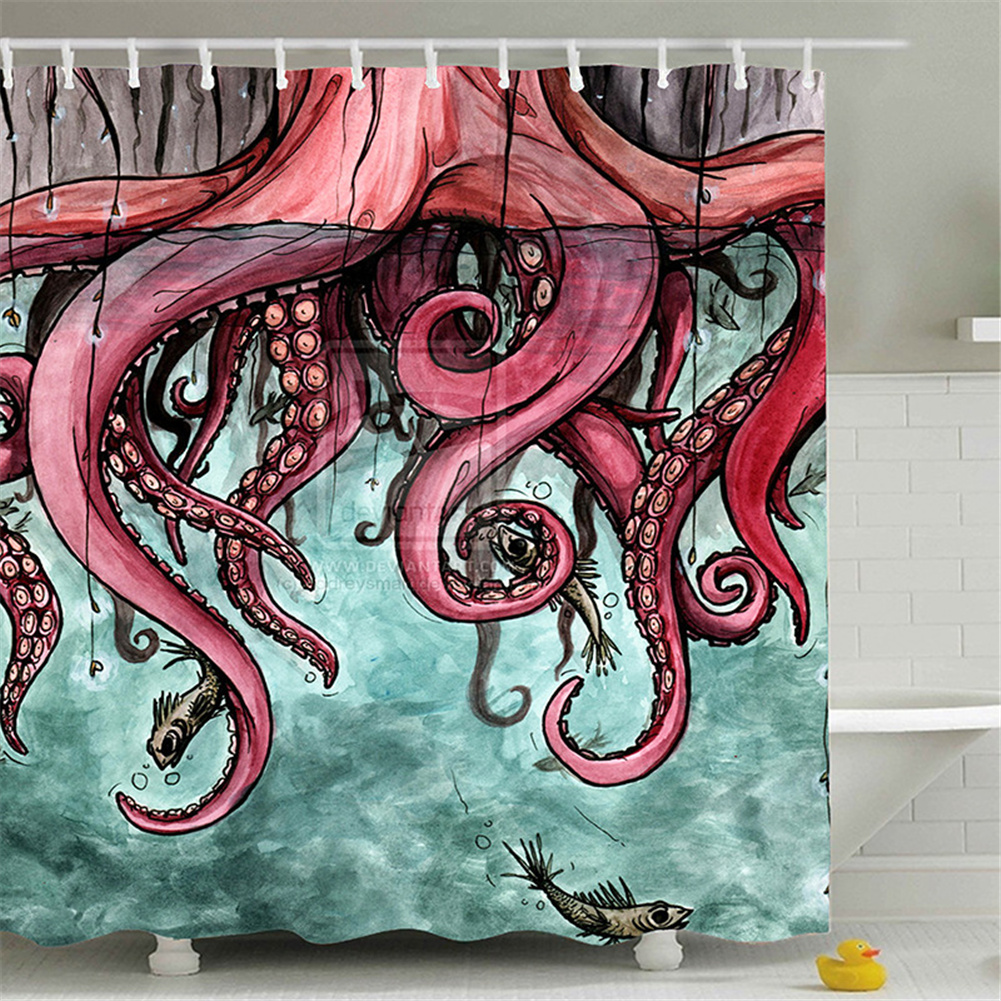 Detail Shower Curtains Octopus Nomer 46