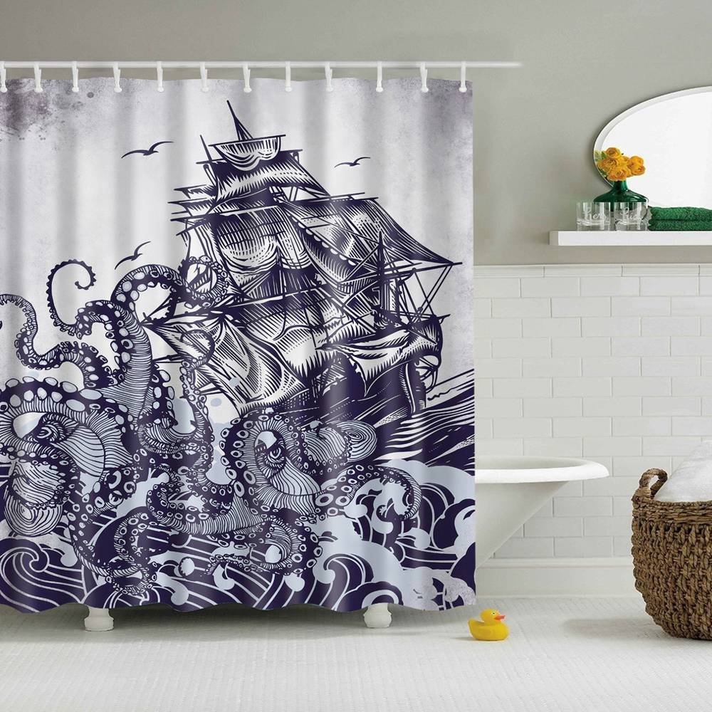 Detail Shower Curtains Octopus Nomer 47