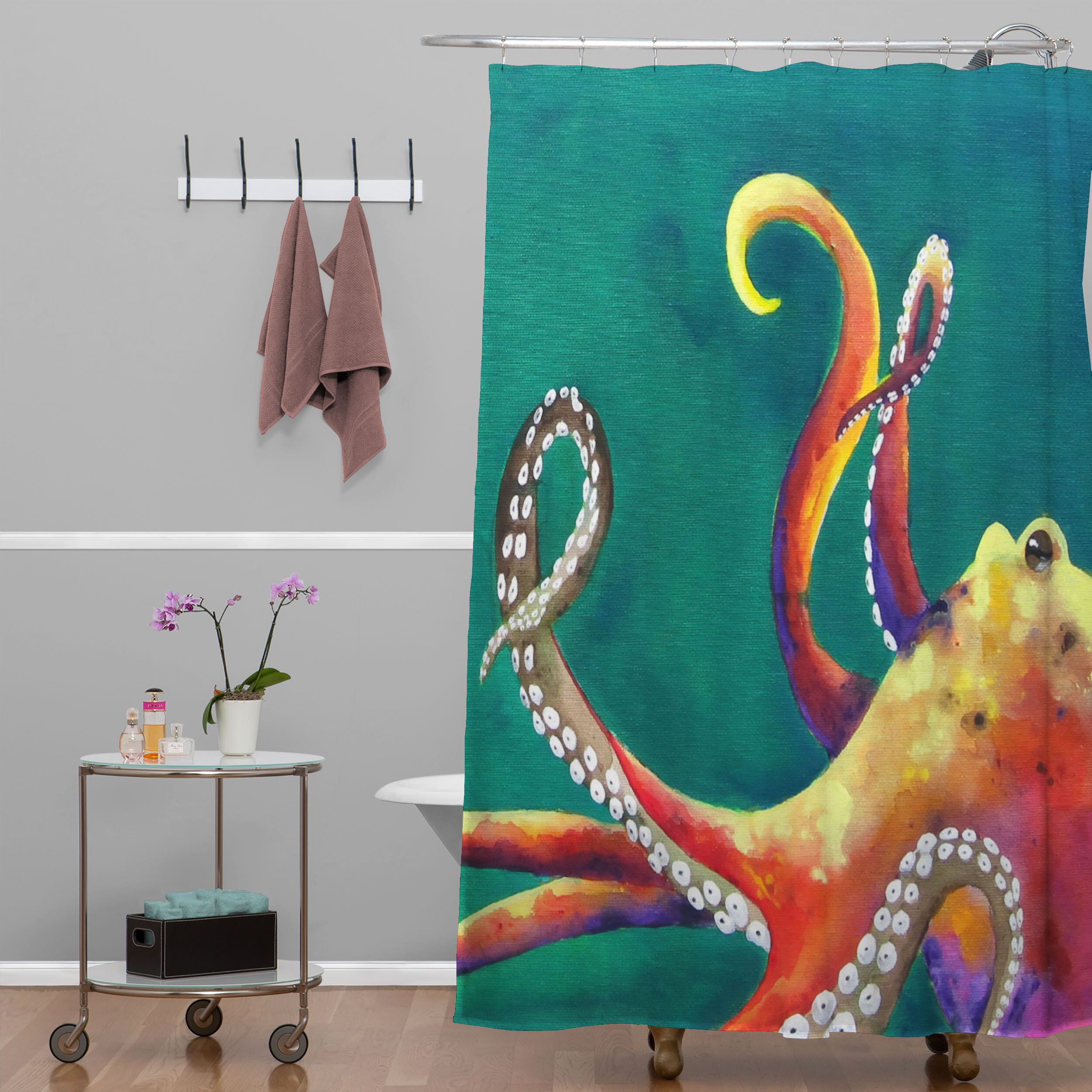 Detail Shower Curtains Octopus Nomer 54