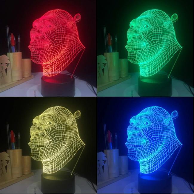 Detail Shrek 3d Lamp Nomer 10