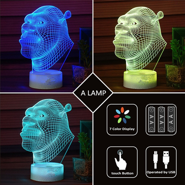 Detail Shrek 3d Lamp Nomer 19