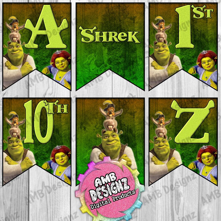 Detail Shrek Birthday Banner Nomer 5