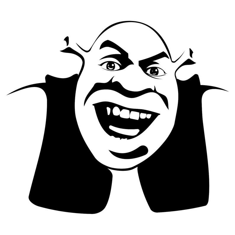 Detail Shrek Clipart Black And White Nomer 11