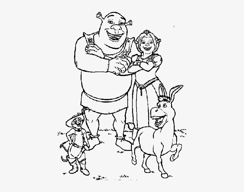 Detail Shrek Clipart Black And White Nomer 2