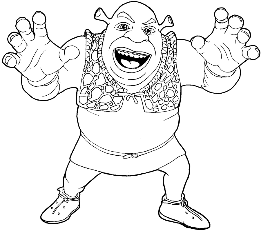 Detail Shrek Clipart Black And White Nomer 4