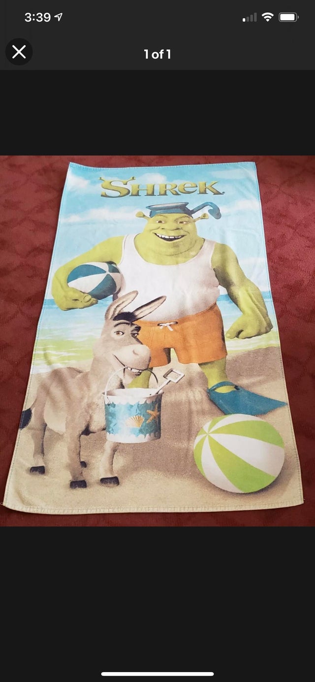 Detail Shrek Towel Nomer 3