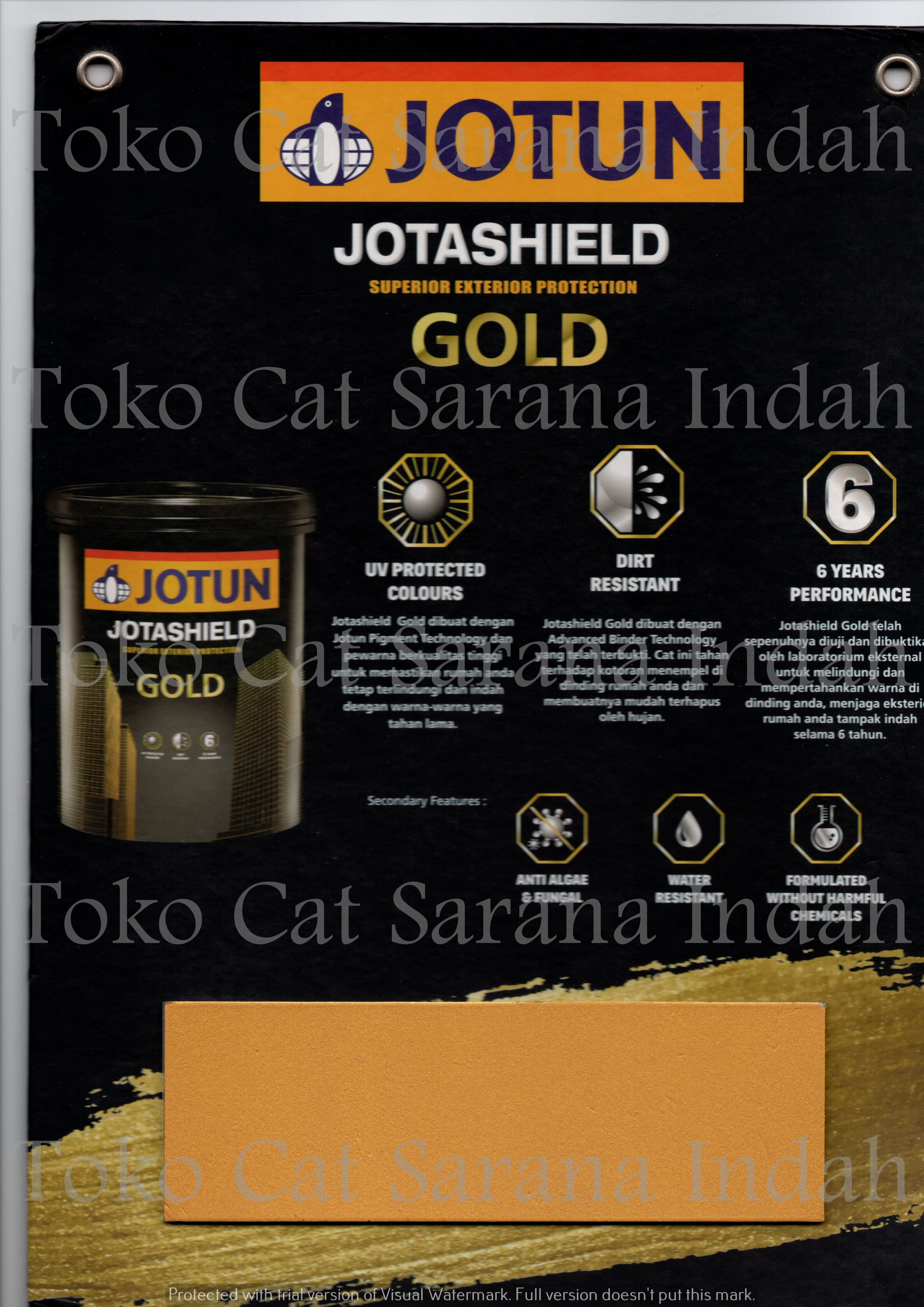 Detail Warna Cat Tembok Gold Nomer 55
