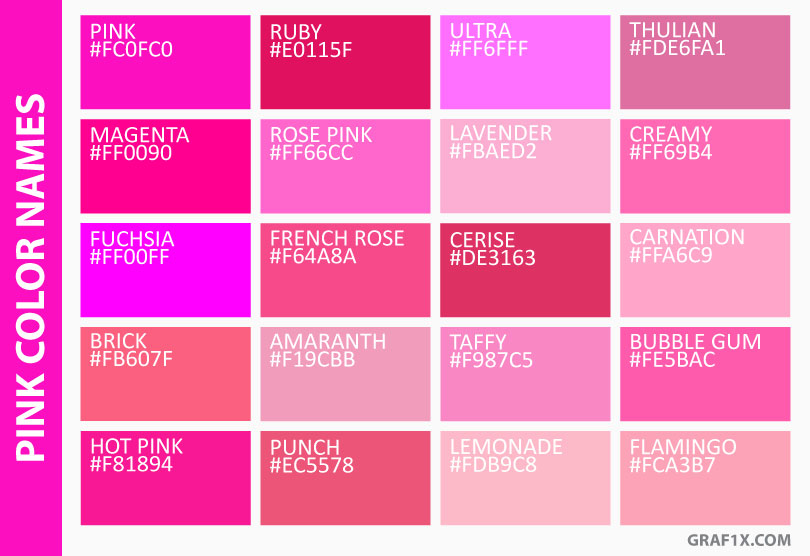 Detail Warna Deep Pink Nomer 14