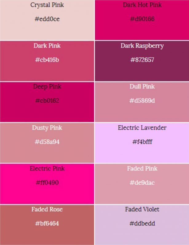 Detail Warna Deep Pink Nomer 4
