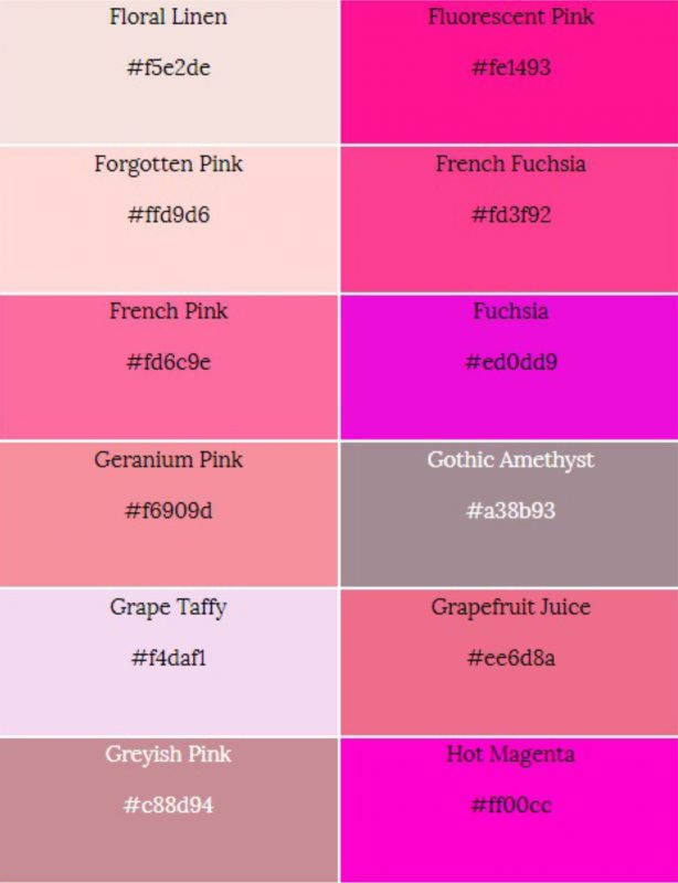 Detail Warna Deep Pink Nomer 7