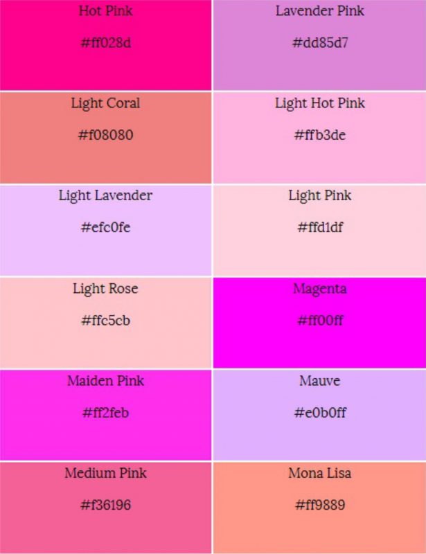 Detail Warna Deep Pink Nomer 8