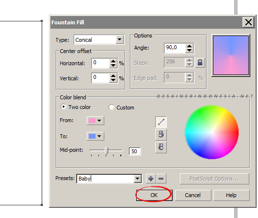 Detail Warna Emas Pada Corel Nomer 44