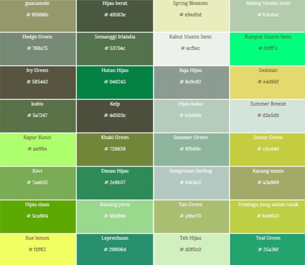 Detail Warna Hijau Tua Nomer 6