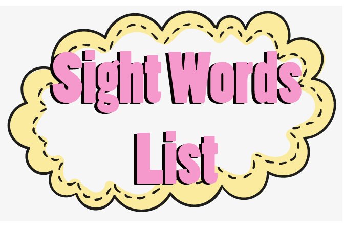 Detail Sight Word Clipart Nomer 18