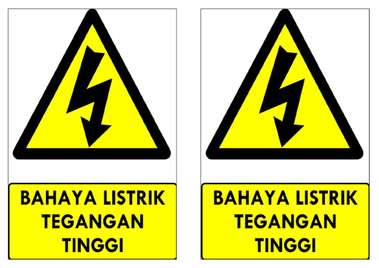 Detail Sign Bahaya Listrik Nomer 9