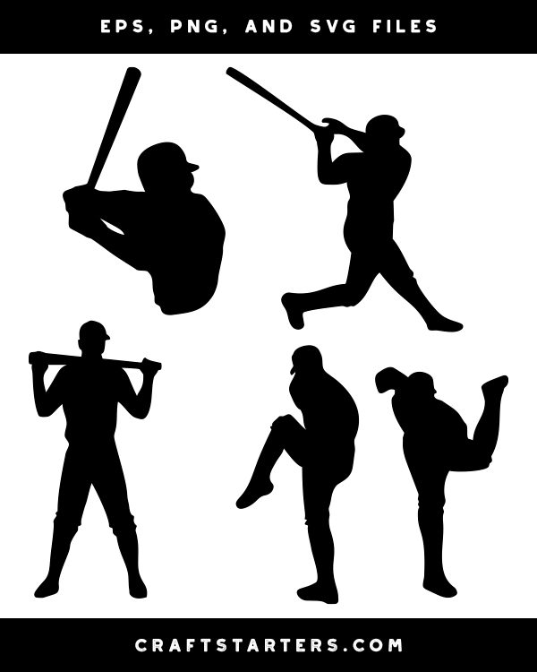 Detail Silhouette Baseball Clipart Nomer 10