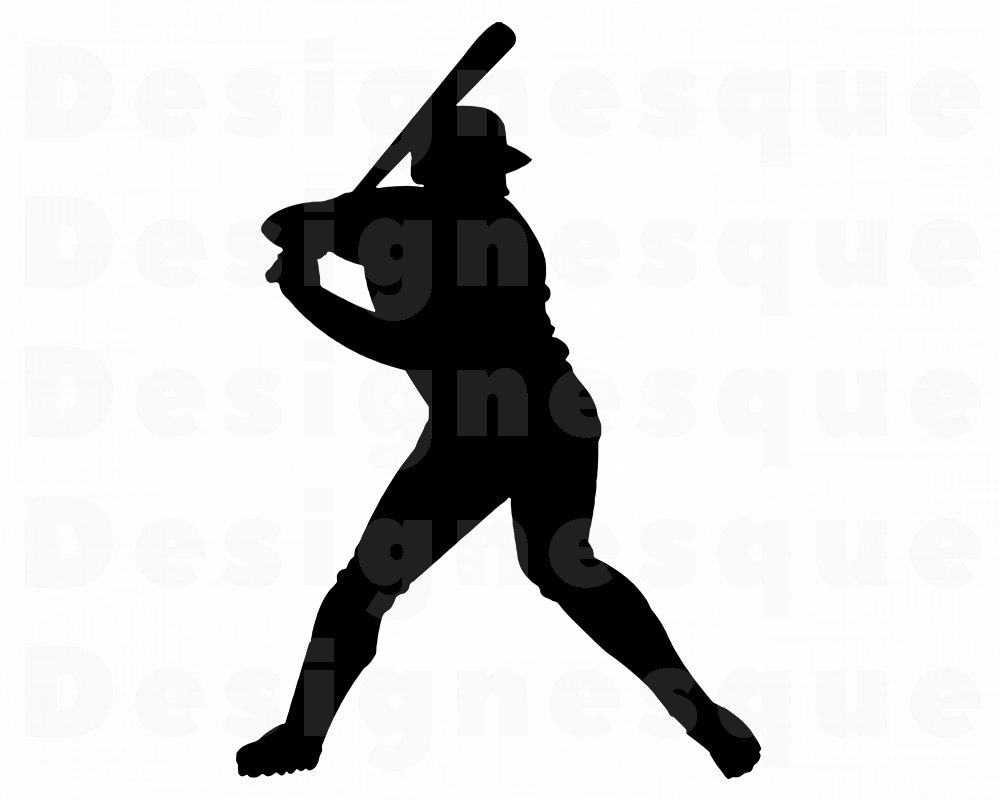 Detail Silhouette Baseball Clipart Nomer 18