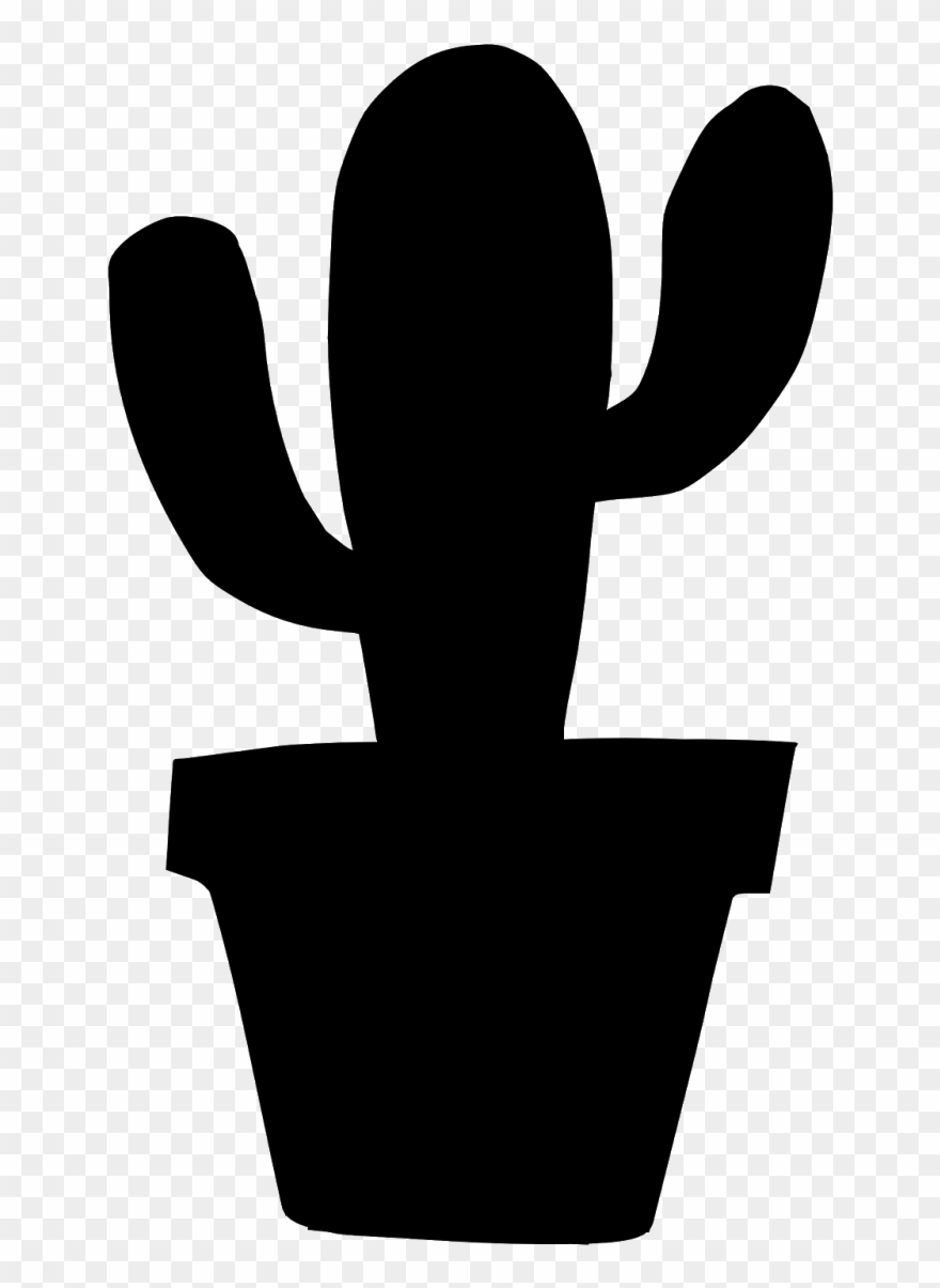 Detail Silhouette Cactus Clipart Nomer 9