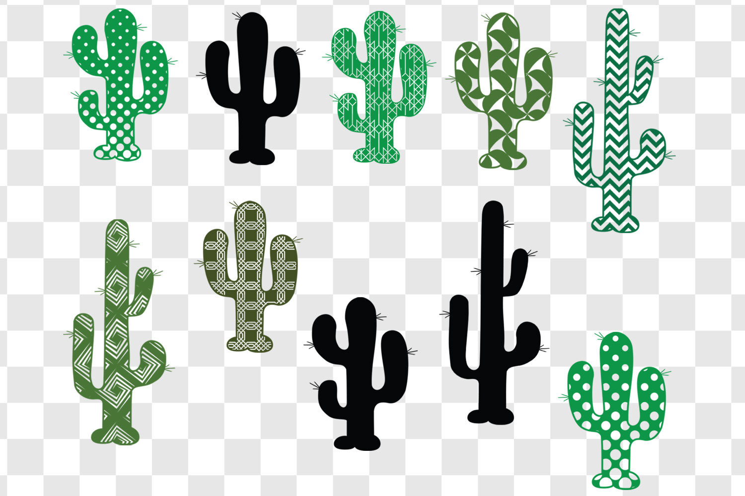 Detail Silhouette Cactus Clipart Nomer 18