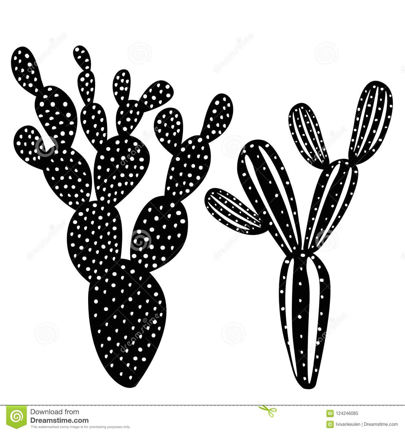 Detail Silhouette Cactus Clipart Nomer 28