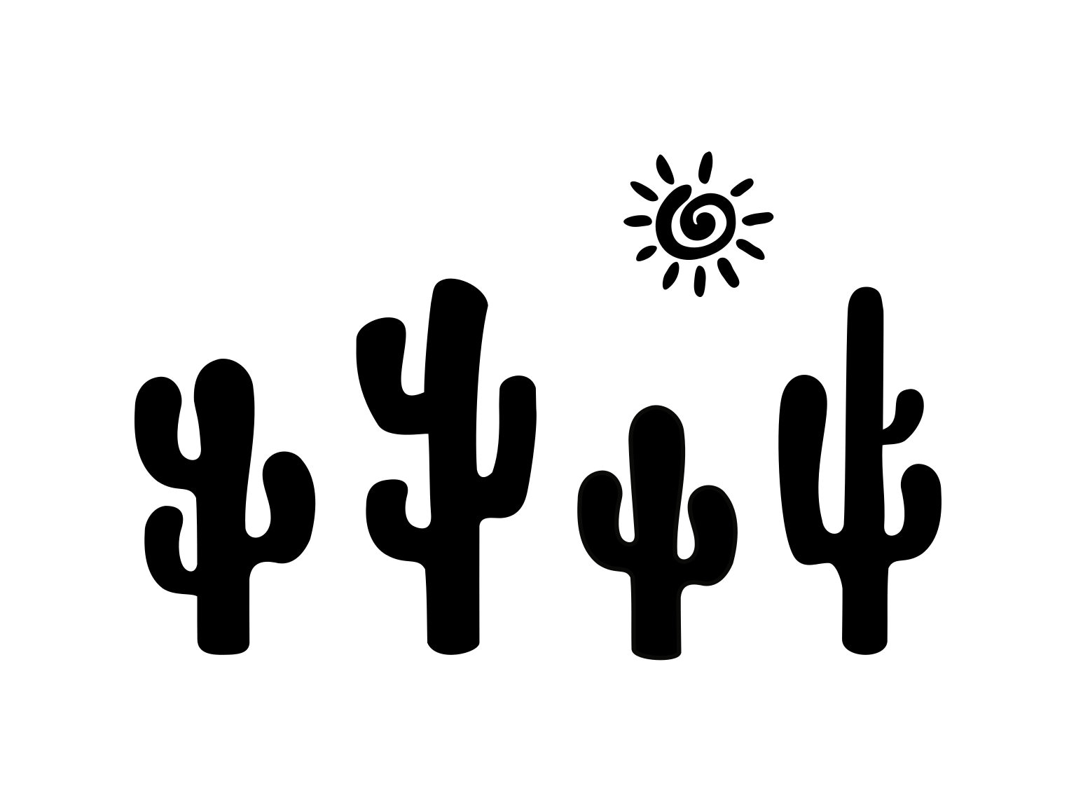 Detail Silhouette Cactus Clipart Nomer 31