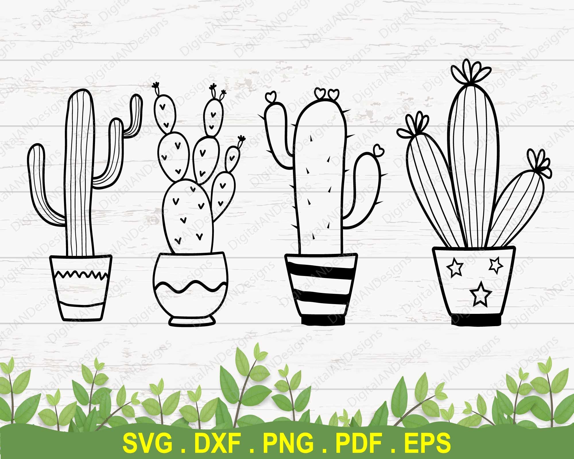 Detail Silhouette Cactus Clipart Nomer 46