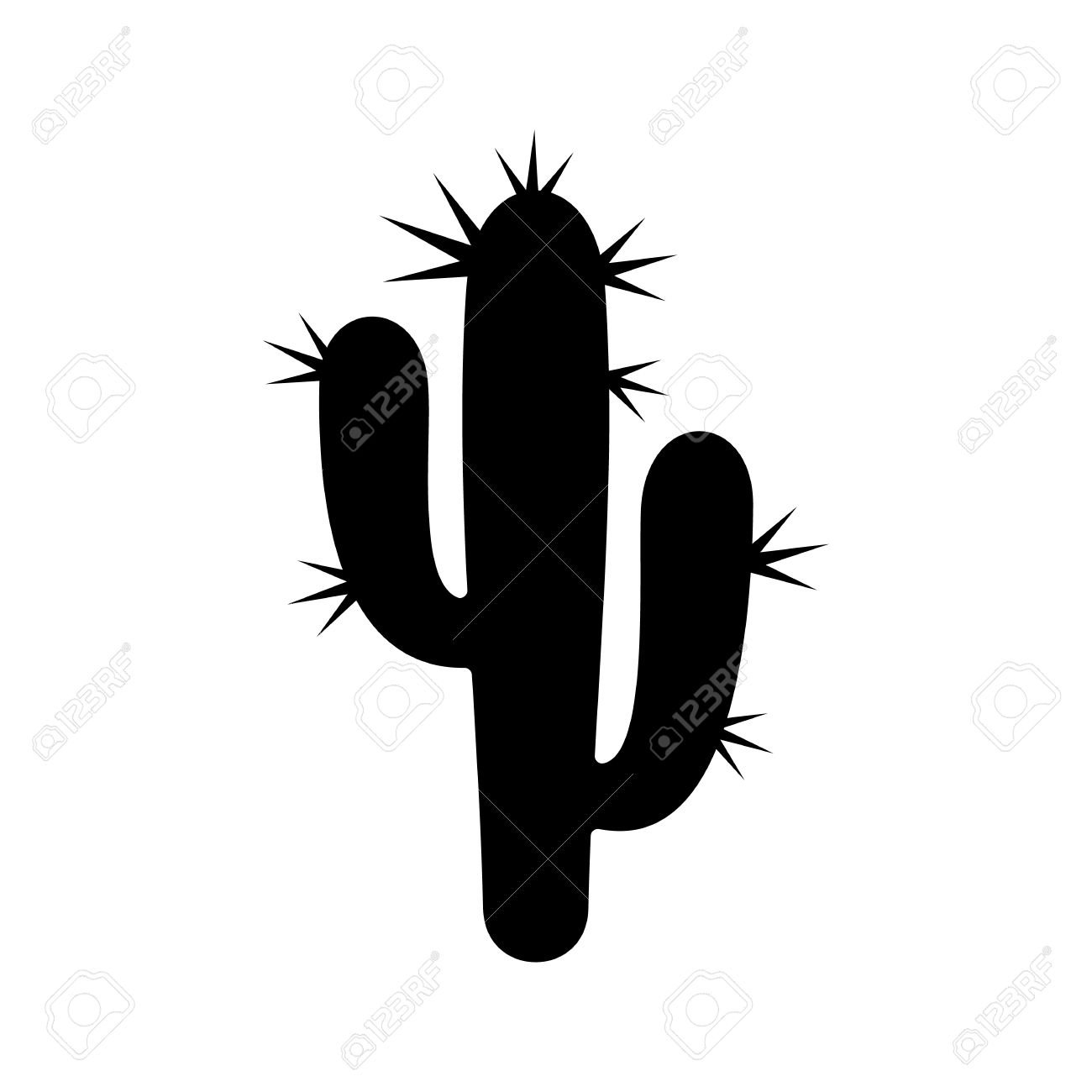 Detail Silhouette Cactus Clipart Nomer 47