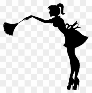 Detail Silhouette Cleaning Lady Clipart Nomer 20