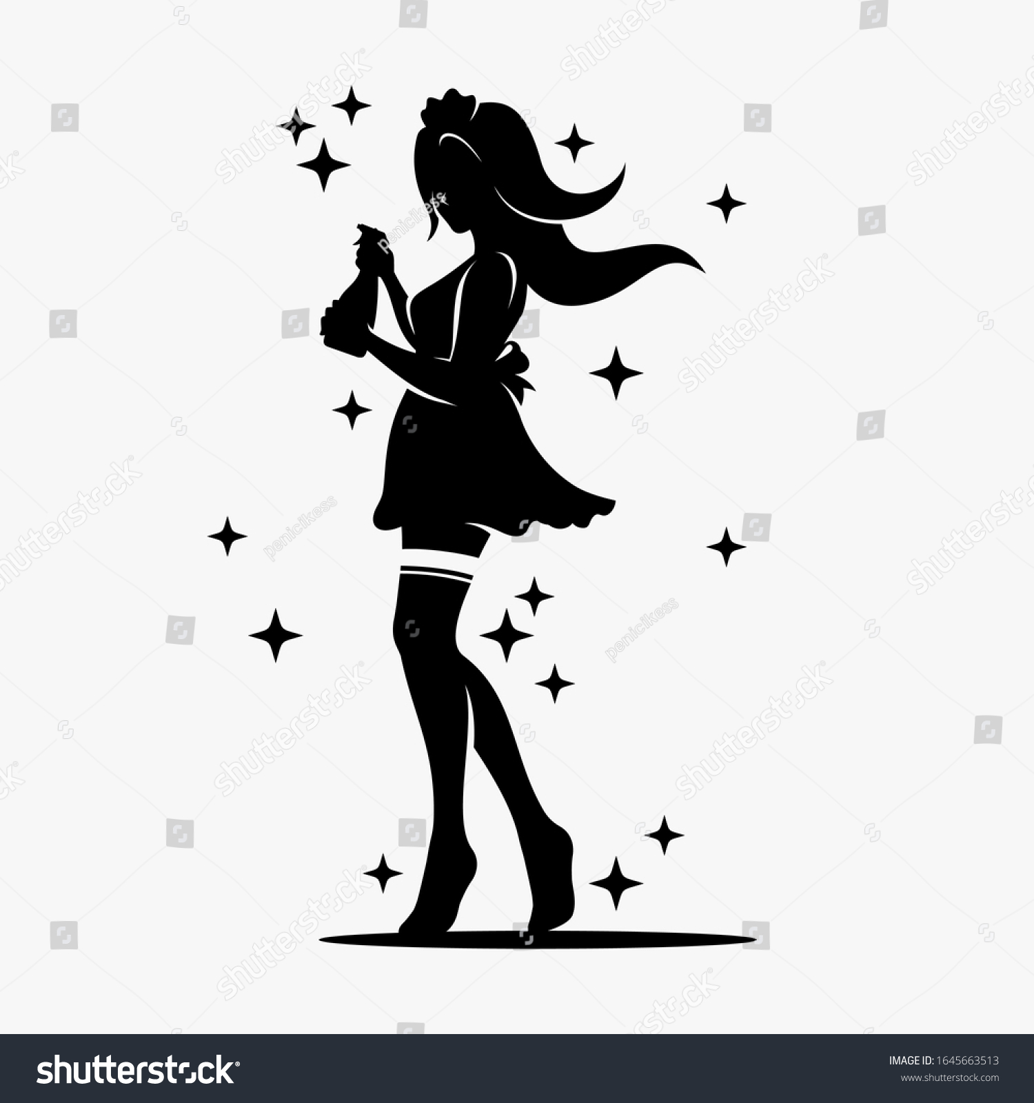 Detail Silhouette Cleaning Lady Clipart Nomer 27