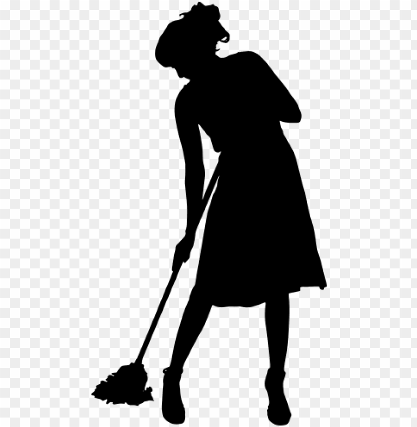 Detail Silhouette Cleaning Lady Clipart Nomer 36