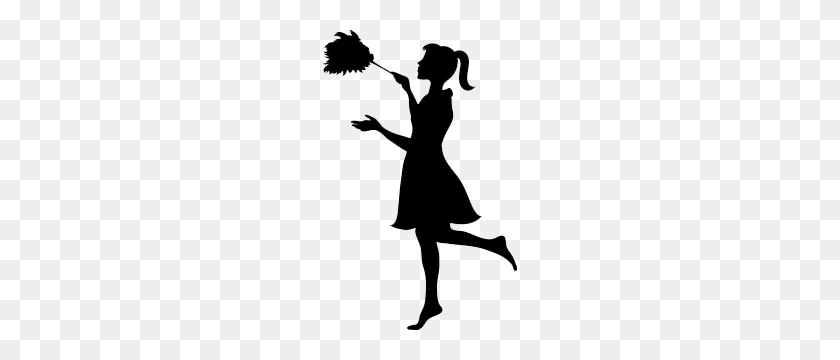 Detail Silhouette Cleaning Lady Clipart Nomer 37