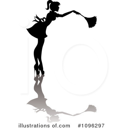 Detail Silhouette Cleaning Lady Clipart Nomer 41