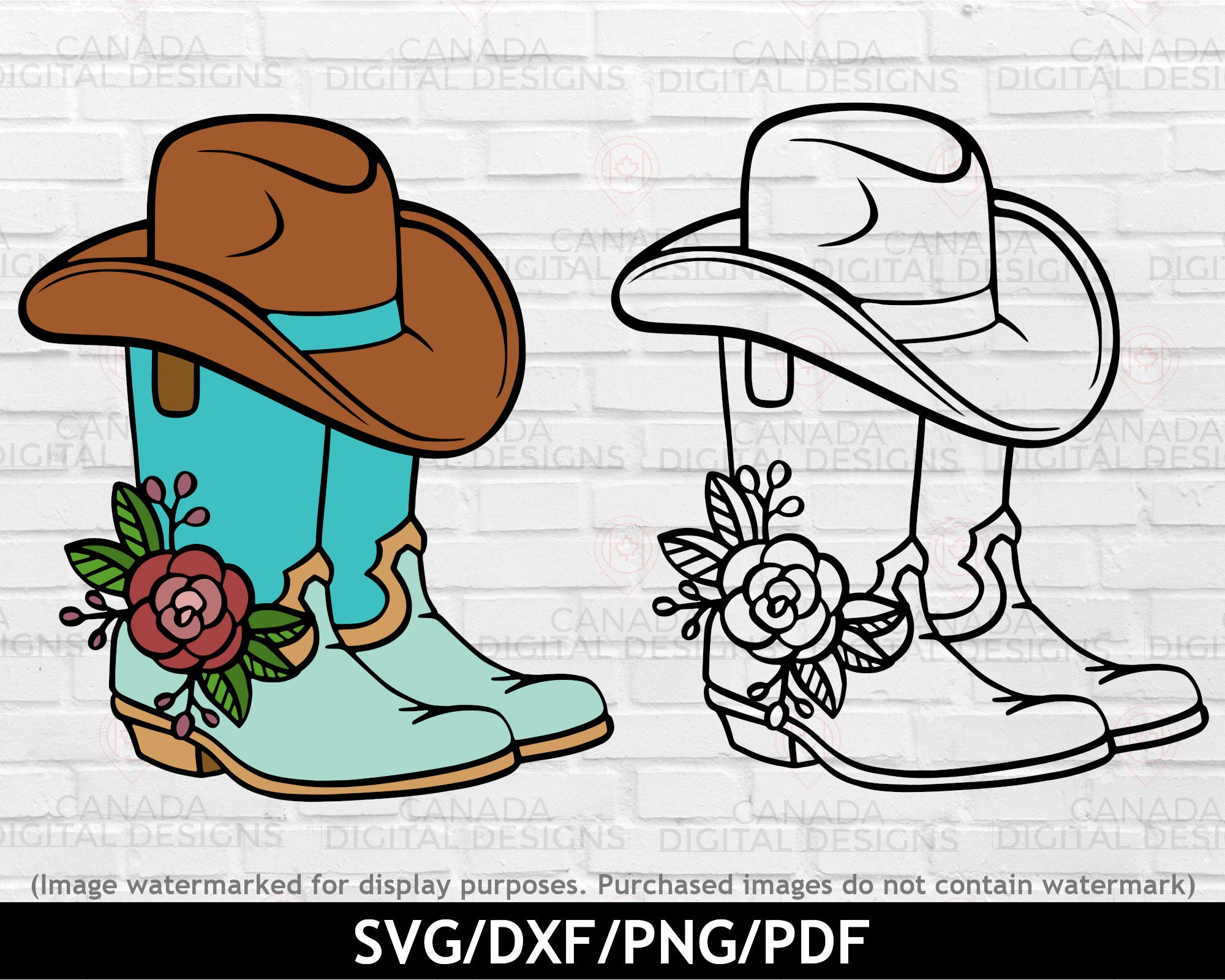 Detail Silhouette Cowboy Boots And Hat Clipart Nomer 15