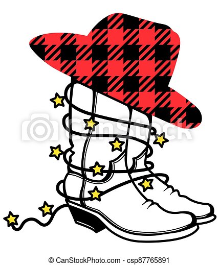 Detail Silhouette Cowboy Boots And Hat Clipart Nomer 37