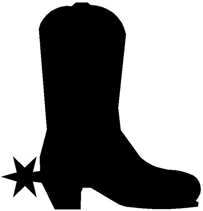 Silhouette Cowboy Boots Clipart - KibrisPDR
