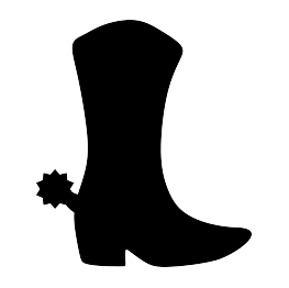 Detail Silhouette Cowboy Boots Clipart Nomer 2