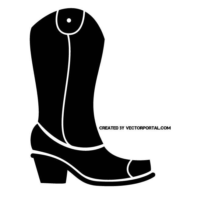 Detail Silhouette Cowboy Boots Clipart Nomer 35