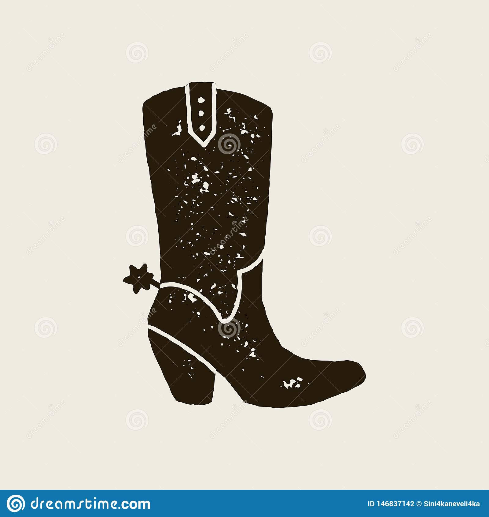 Detail Silhouette Cowboy Boots Clipart Nomer 37
