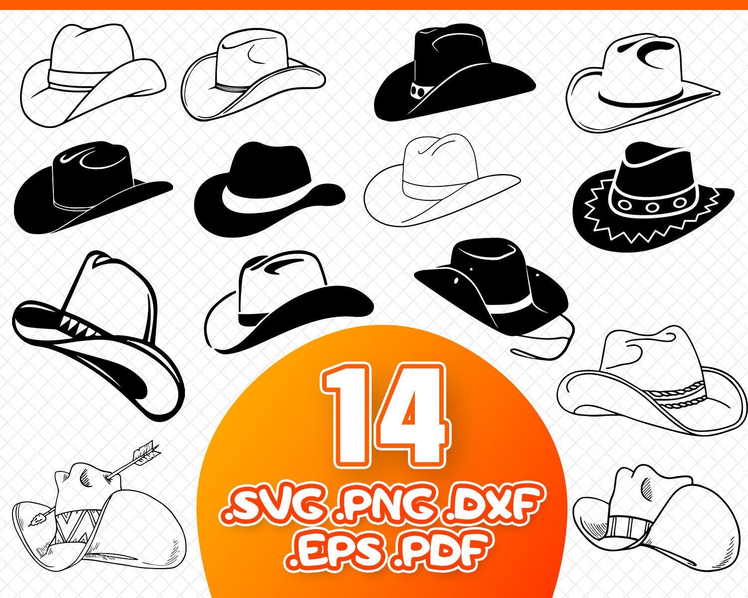 Detail Silhouette Cowboy Hat Clipart Nomer 46