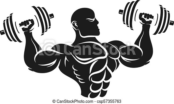 Detail Silhouette Dumbbell Clipart Nomer 3